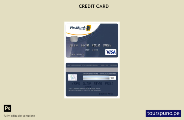 lista para imprimir plantilla de tarjeta de crédito visa Gambia FirstBank